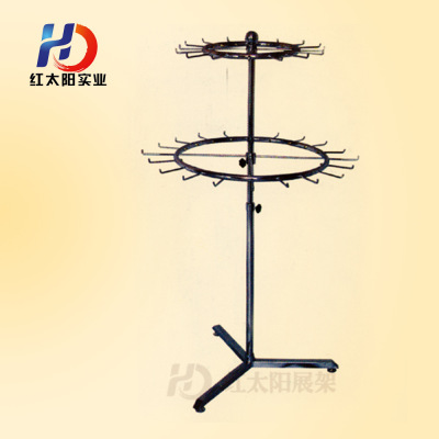 The Custom - made floor type belt jewelry display rack electroplated stainless steel belt rack can rotate the product display rack