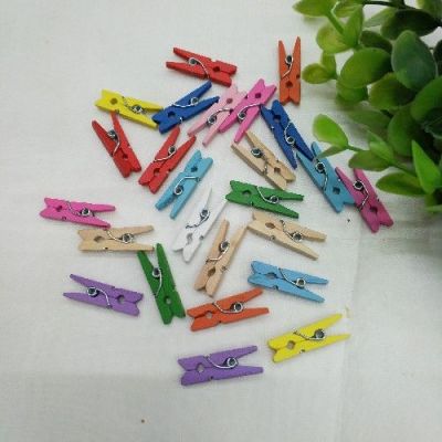 Mini color small wood clip decoration clip photo clip price from the best variety