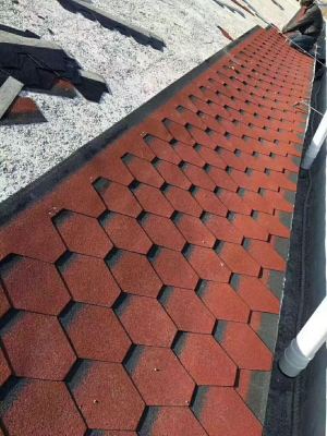 Asphalt tile mosaics - type hexagonal asphalt shingles roof waterproof tile