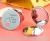 Cute succulent girl make up mirror portable magnifier PU leather small round mirror