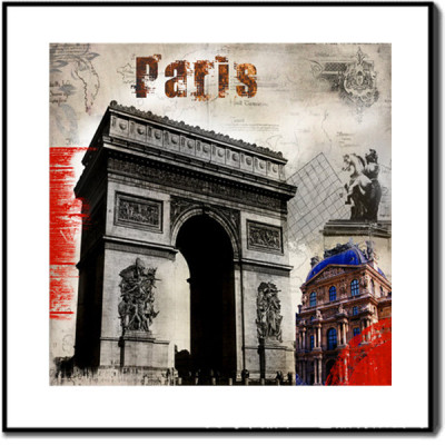 Optical Grating Painting 3D Stereoscopic Painting 5D Micro Frame Painting 5D Stereoscopic Painting Decorative Painting European and American Architecture Sample Customization