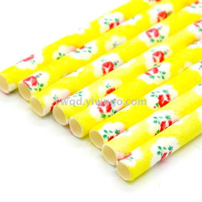 ZD Factory Direct Sales Stripping Paper Straw Environmentally Creative Fancy Paper Straw Disposable Degradable Paper Straw