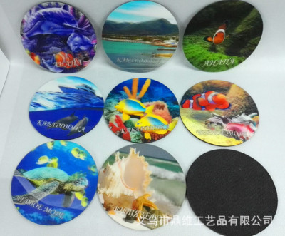 Factory Production Customized 3D 5D 6d 9D Coaster Placemat 3D Postcards Bookmark Greeting Card Customization