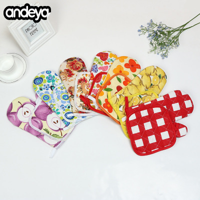 Factory direct sales anti-ironing tableware canvas handle + mat many patterns wholesale