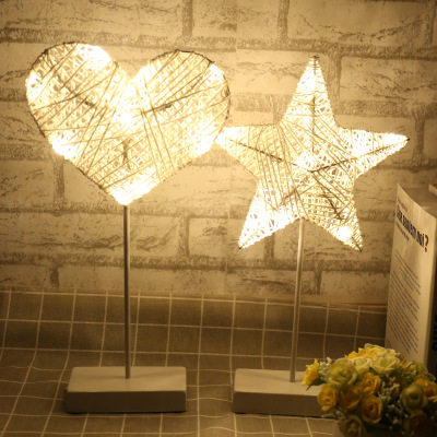 LED lighting decoration love star lamp and Christmas table lamp wholesale star lamp