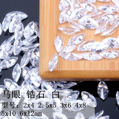 Marquise Crystal Clear Color Many Size Cubic Zirconia Stone Machine Cut Rhinestones Perfect For Jewelry Making 