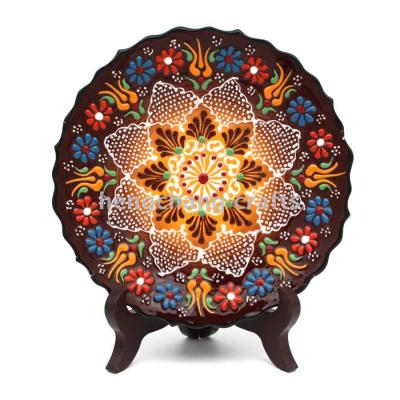 Turkey Imported Hand-Painted Decorations Hand-Painted Ceramic Plate Wall-Plate Swing Plate 18cm
