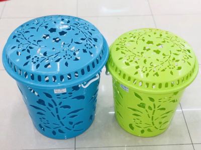Xinshan Large Medium Hollow out Laundry Basket Creative Color Laundry Basket Storage Basket Home School Use