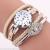 New European and American fashion snake pattern single eye water drill lady han yung decoration watch