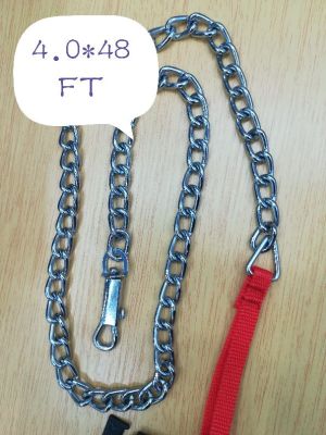 Factory Direct Sale Chrome Nickel Zinc Imitation Gold 4.0 * 48ft Necklace Collar Iron Chain Dog Leash Pet Supplies