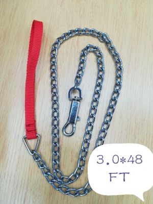 Factory Direct Supply Pet Supplies Chain 3.0 * 48ft Dog Leash Neckband Necklace Iron Chain Chrome Plated Copper Nickel Blue Zinc