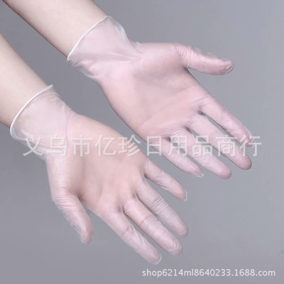 100PCS/ box tattoo PVC disposable glove kitchen for civil cosmetic cleaning anti-oil and anti-static catering