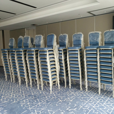 Five-star hotel banquet furniture aluminum banquet chair banquet table table