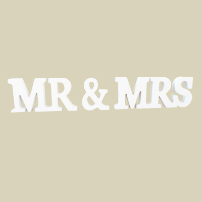 Manufacturer direct sale hot sale hot style capital letters white letter for MR & MRS wedding display props