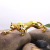 Golden Leopard Car Decoration Resin Leopard Electroplating Resin Crafts