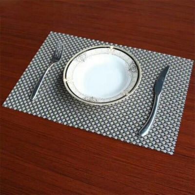 Kitchen Supplies Heat Proof Mat Environmentally Friendly Non-Slip PVC Textilene Placemat 8*8