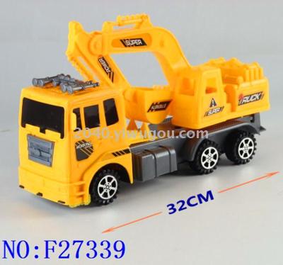 Cross-border children's plastic toys wholesale taxi engineering vehicle F27339