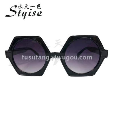 Fashion hexagonal sunshades trend new versatile sunglasses 311