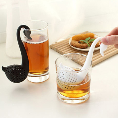 Plastic creative household cygnet tea infuser spoon companion tea spoon tea filter tea infuser tool