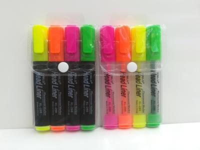 4 XL fluorescent pens for PVC packaging