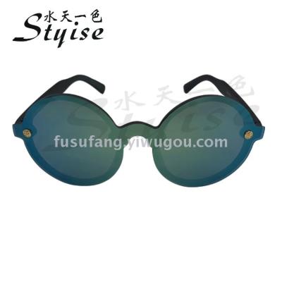 Fashionable circle frame is integral cut mercury piece sunglasses trend match mercury piece sunglasses 8204-3