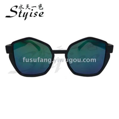 Individual polygonal frame sunglasses street snap fashion trend sun shade 323