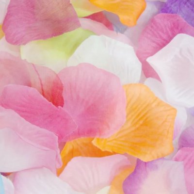 Emulation rose petal bed phase layout wedding room decoration and specialist cloth petal