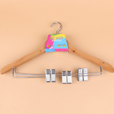 Clothes rack wooden belt jacket rack household clothes rack