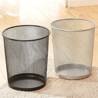 Iron net dustbin and wire mesh dustbin household trash can sell office supplies waste paper bucket