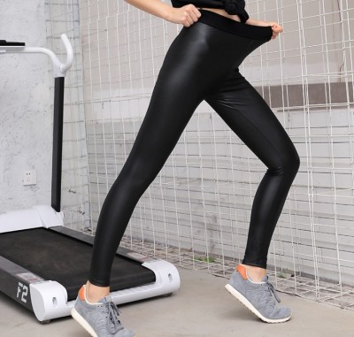 Leggings leggings women's leather pants PU leather can be worn out leggings nine-point trousers to show thin feet