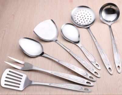 Manufacturer direct stainless steel kitchen set seven-piece hotel kitchen cooking utensils set