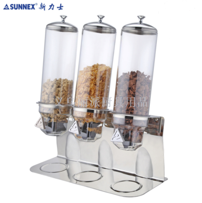 New hercules stainless steel double - headed cereal dispenser