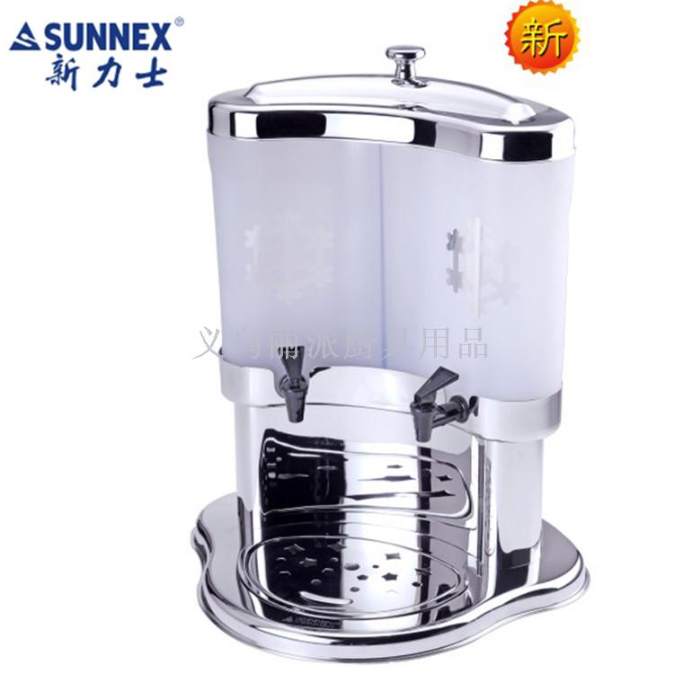 新力士X23889双头果汁鼎饮料冷饮机磨砂5LSUNNEX
