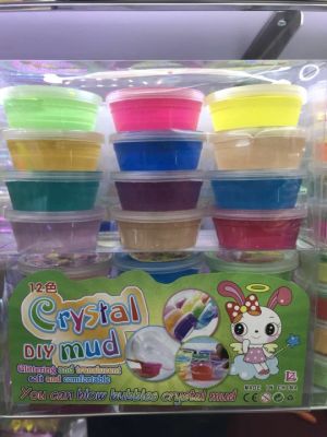 Crystal mud color mud set DIY slime mud mucus mud box 12 boxes of transparent crystal mud