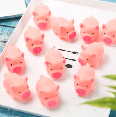 Cute pink girls sound piglet toys to vent pressure on the pressure of pink pig toys