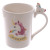 Creative unicorn handles 3d pony polly coffee mugs colorful unicorn water cups