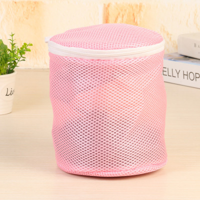 Factory Direct Sales Double Layer Thick Underwear Wash Bag Bra Laundry Protection Bags Machine Wash Special Cylindrical Laundry Bag