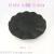 Commercial milled petal-petal-disk black porcelain plate