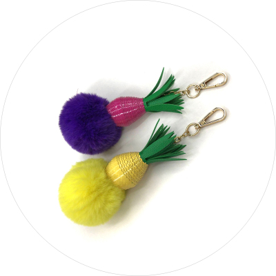 Fashion pineapple gift women's car key ring package pendant