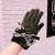 The new Korean touch screen five-finger wool fox patch jumping bow hair warming gloves