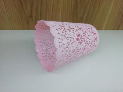 Large relief butterfly hollowed out paper trash can desktop storage basket