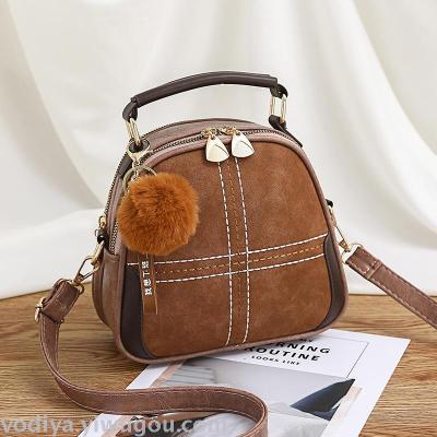 South Korea's version of the fashion small bag hand-carry slanted women's pack fur small bag