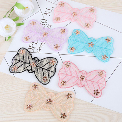 End of the year promoted Korean lace bow bangs stick magic stick hair stick 6 colors butterfly scattered flower girl bangs stick