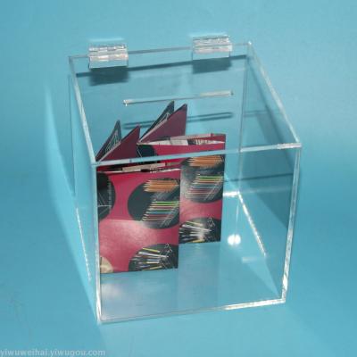 Weihai new transparent acrylic glass box with slot opening