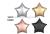 HL/ huang liang balloon 18-inch party decoration metal color love five-pointed star wedding birthday 