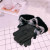 The new Korean touch screen five-finger wool fox patch jumping bow hair warming gloves