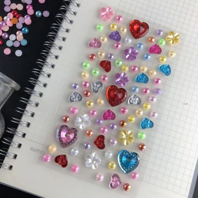 Customized According to Customer Logo Acrylic Diamond Paste Decorative Sticker Mobile Phone Plum Blossom Diamond Sticker Love Diamond
