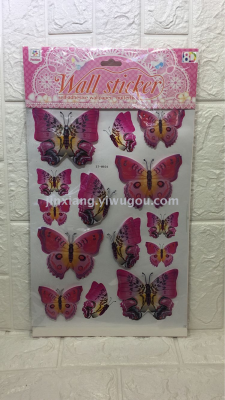7D colorful butterfly room decor wall decal sticker