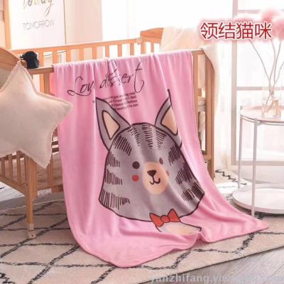 The factory sells flannel children's blanket cartoon baby coral blanket group purchase gift micro business generation