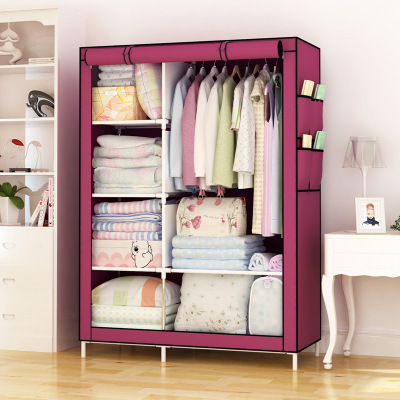 Simple wardrobe fashion non-woven dustproof storage cabinet
